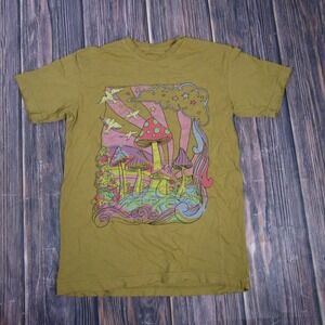 American Highway Shirt Mens XS Psychedelic Mushroom Graphic Trippy Tee